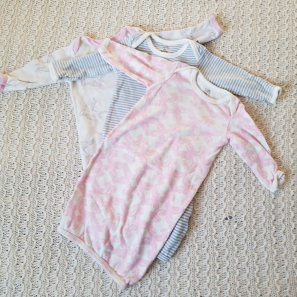 3 soft, organic cotton sleeping gowns